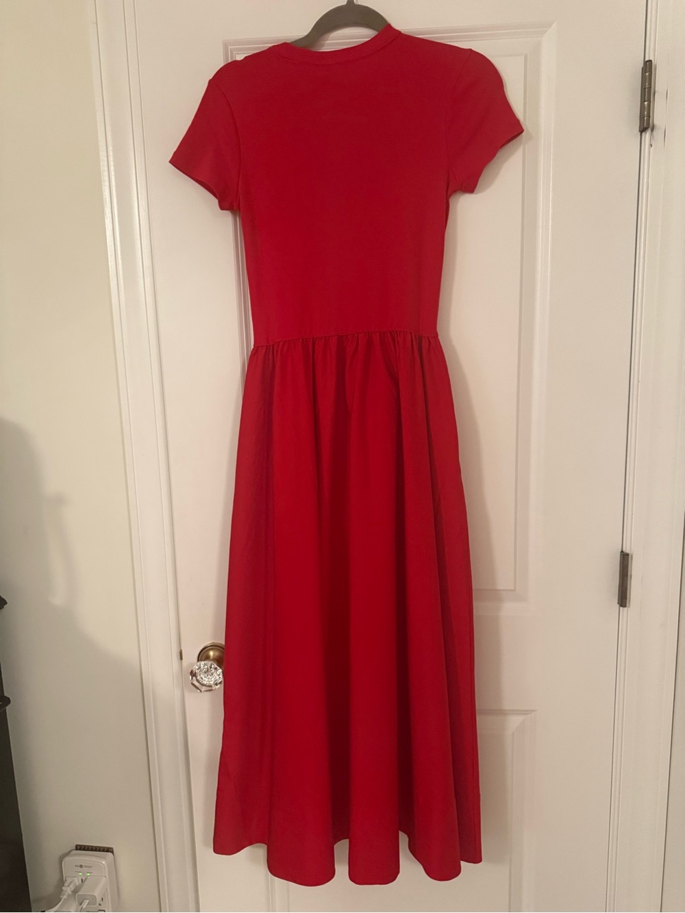 Polo Ralph Lauren Bright Red Short Sleeve Midi Dress small NWT - Picture 3 of 5